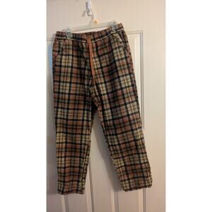 Vans Women's Range Elastic Relaxed Fit Flannel Pants with Pockets, Large